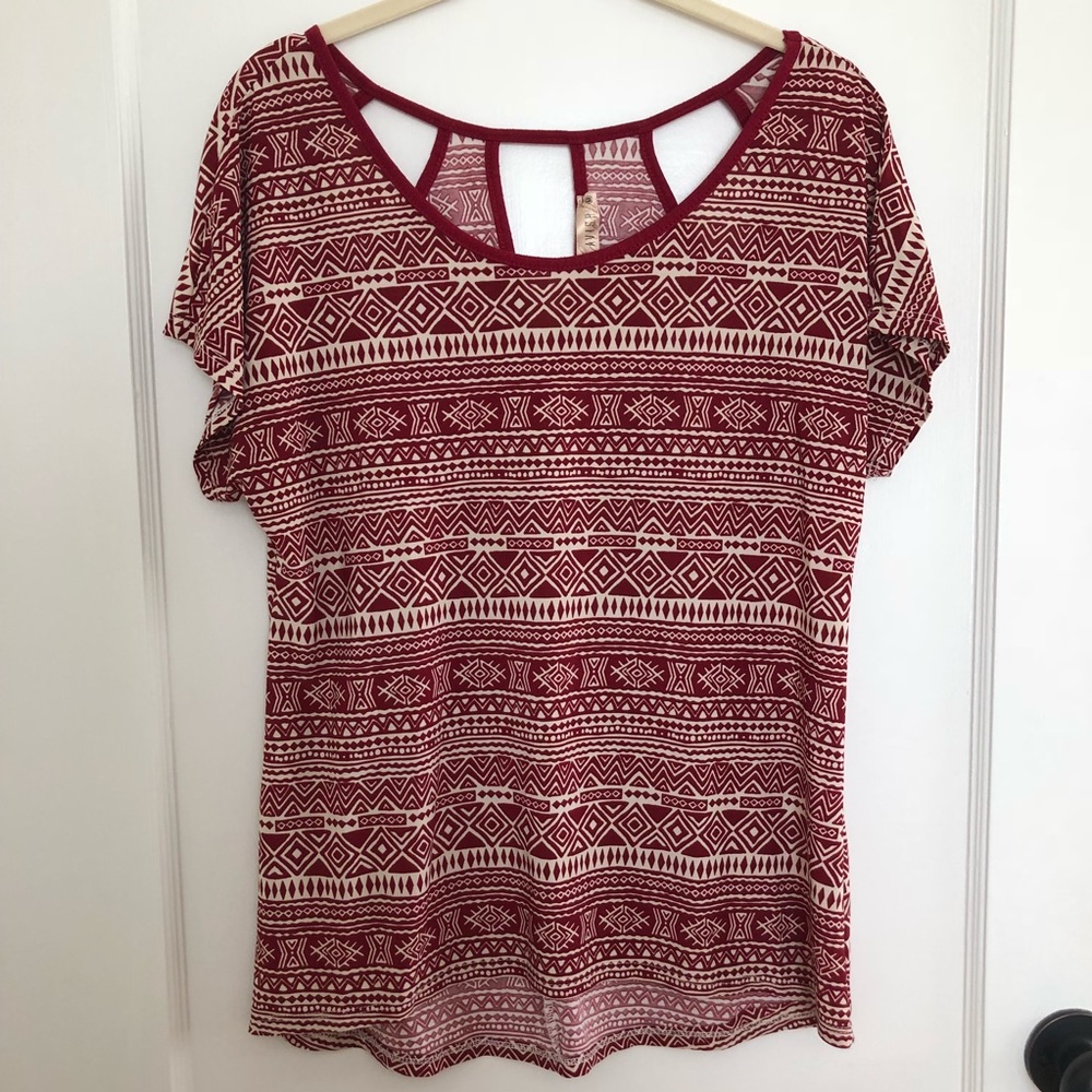 LAVISH tribal print top